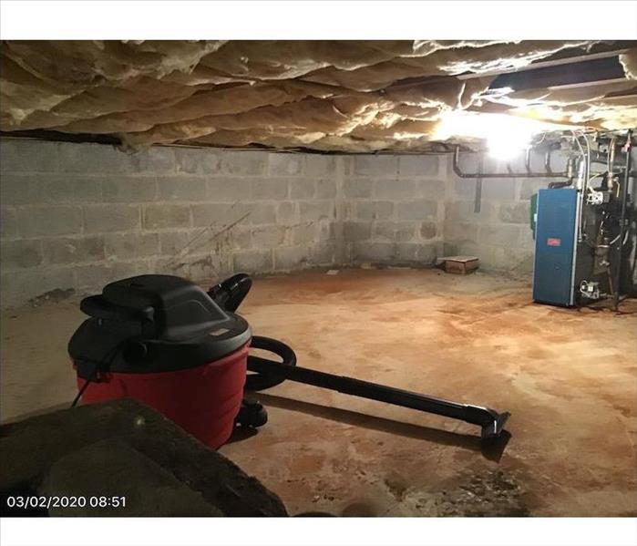 Crawl Space with SERVPRO equipment