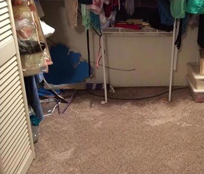 water damage in home after leak