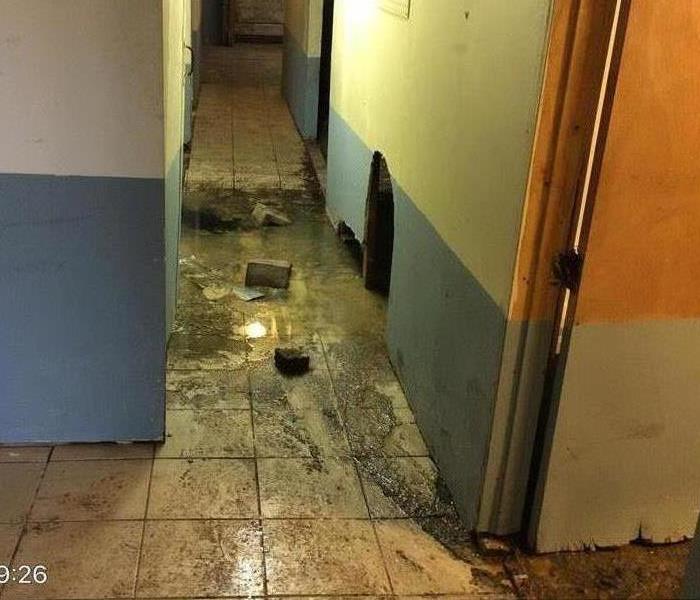 flooded hallway